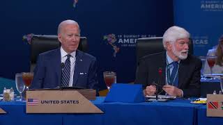 Summit of the Americas 2022  June 10  Remarks from Leaders Lunch  FR [upl. by Coben448]