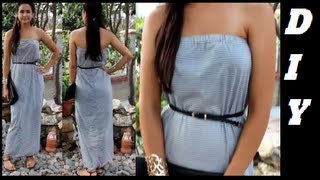 How to make Strapless Maxi Dress DIY DamaV425 [upl. by Caldera]