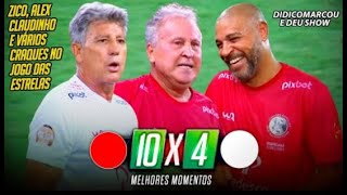 JOGO DAS ESTRELAS 2023 Time Vermelho x Time Branco Zico Adriano Imperador Claudinho Petković [upl. by Moyers16]