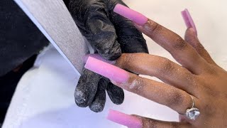 Acrylic Nails Tutorial  How to do a full set of nails  nails for beginners [upl. by Marlena]