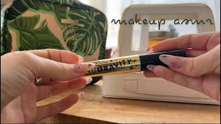 ASMR Changing my Makeup Bag 💄 fast tapping rummaging sounds no talking ASMR [upl. by Allez]