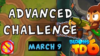 Bloons TD 6 Advanced Challenge  Just A MOAB  No MK No Powers Used  March 9 2024 [upl. by Sawyor]