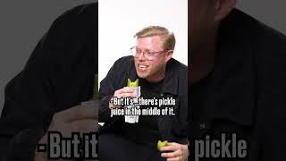 Rob Beckett eats an enormous pickle [upl. by Sartin]