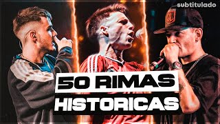 50 RIMAS que MARCARON la HISTORIA en batallas  Subtitulado [upl. by Stern]