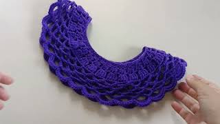 left hand How To Crochet A Simple Collar [upl. by Atnoed268]