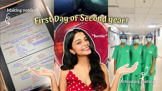 First Day of 2nd Year✨l Day in life of a medico clinics hospital visit l AIIMS l MBBS I NEET [upl. by Rebecka]