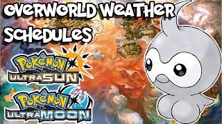 Pokemon Ultra Sun  Overworld Weather Schedules [upl. by Morez]