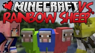 Rainbow Sheep  Minecraft VS Ep 5 [upl. by Skilken]