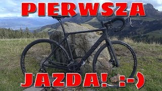 PIERWSZA JAZDA  ROWER SZOSOWY  CANYON ENDURACE CF SL DISC 80 2017 DB 24 [upl. by Elatsyrk]