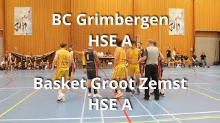 BC Grimbergen HSE A  Basket Groot Zemst HSE A  31 augustus 24 [upl. by Oza]