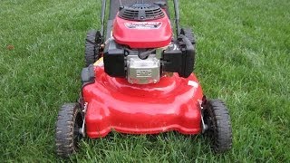 Troy Bilt Lawn Mower Honda GCV160 160CC OHC Engine  Final Look amp Startup  Part II  April 14 2014 [upl. by Elaen758]