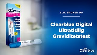 Slik brukes denvideo Clearblue Digital Ultratidlig Graviditetstest kun for Norge [upl. by Ellatnahc621]