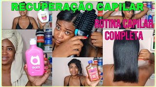 RECUPERANDO CABELO COM CORTE TÉRMICO ROTINA CAPILAR TESTEI ESCOVA SECADORA CABELO CRESPO COM QUEBRA [upl. by Eedebez]