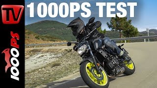 Yamaha MT07 2018 Test  Besseres Fahrwerk  Bessere Optik [upl. by Salas]