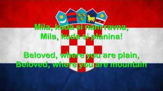 Croatia National Anthem English lyrics [upl. by Violetta458]