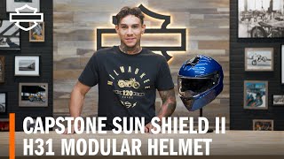 HarleyDavidson Capstone Sun Shield II H31 Modular Motorcycle Helmet Gloss Reef Blue Overview [upl. by Dambro]