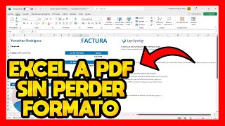 ✅COMO CONVERTIR EXCEL A PDF SIN PERDER EL FORMATO [upl. by Gertrud]