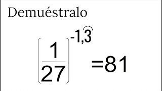 POTENCIA CON EXPONENTE PERIÓDICO NEGATIVO Matemáticas Básicas [upl. by Luamaj]