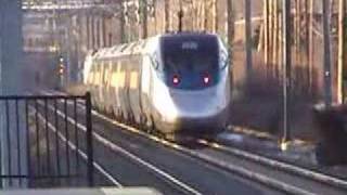 Amtrak Acela Express amp MBTA Commuters  Rte 128 Station MA [upl. by Oizirbaf]