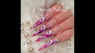 One Stroke quotPurple Saxifragequot by Dorota Palicka  Expert educator for Nail Perfect [upl. by Belding501]