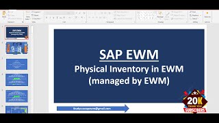 SAP EWM  Physical Inventory in EWM managed by EWM [upl. by Peadar756]