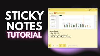 How to Use Microsoft Sticky Notes Full Tutorial with 2024 NEW Features [upl. by Ainoval750]