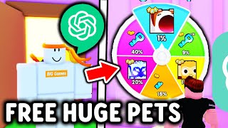 THIS CHATGPT METHOD Gets FREE HUGE PETS in Roblox Pet Simulator 99 [upl. by Aneri]