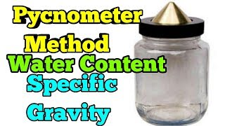 Pycnometer Method  Specific Gravity  Water Content  Soil Mechanics [upl. by Rekab]