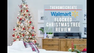 Walmart Flocked Christmas Tree Review UPDATED OCTOBER 2020 [upl. by Moscow]