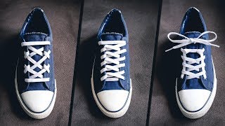 5 Beautiful ways to tie you laces  creative shoes lace styles  how to lace converse  lace up [upl. by Inat254]