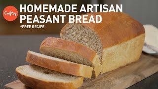 Homemade Artisan Peasant Loaf Bread with free recipe  Baking Tutorial with Zoë François [upl. by Lerim]