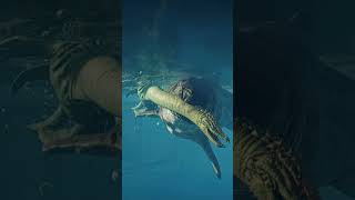 Megalodon kills Elasmosaurus  JWE2 mod [upl. by Marjana]