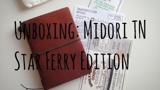 Unboxing Midori Travelers Notebook Star Ferry Edition HD [upl. by Ycnahc]