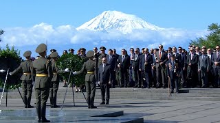 Armenia National Anthem  2024 Victory Day Wreath Ceremony [upl. by Nwahsauq]