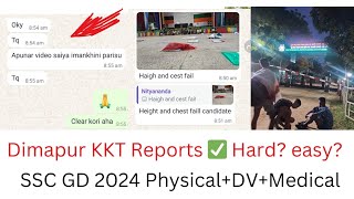 25Sept KKT Dimapur Running Time🏃কিমান পাছ FailHeight Chest ত😥Running Track Easy or Hardসবিশেষ✅ [upl. by Aljan]