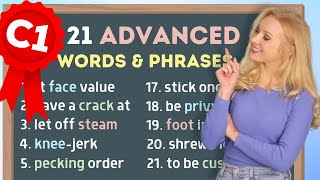 21 Advanced Phrases C1 to Build Your Vocabulary  Advanced English [upl. by Kakalina]