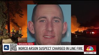 9 charges filed against arson suspect in Line Fire [upl. by Trub]