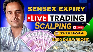 zero hero sensex  11 October 2024 Live Trading  Live Intraday Trading livetrading nifty50 [upl. by Kesia]