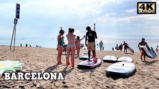 Barcelona Ciudad de Verano 🌞 Beach Walking Tour  Playa Barceloneta 2024 Spain 4K 60ftps [upl. by Yenduhc24]