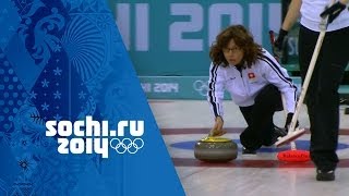 Curling  Womens Round Robin  Great Britain v Switzerland  Sochi 2014 Winter Olympics [upl. by Legin]