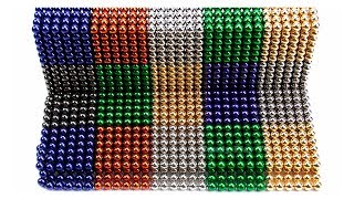 Playing with 1000 mini magnetic balls  How to make shapes with colors magnetic balls [upl. by Nollek]