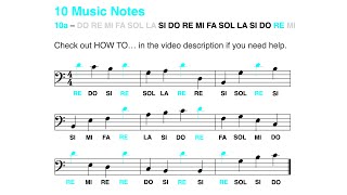 Bass clef F clef stepbystep Learn to read the note RE in less than 2 minutes 10 notes  2024 [upl. by Kokoruda143]