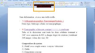 Cours Imagerie Troisième Année Médecine Dentaire Partie 1 [upl. by Sailesh]