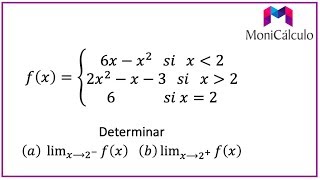 LÍMITE DE UNA FUNCIÓN DEFINIDA POR TRAMOS 2 [upl. by Chaves]