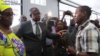 Finance Minister Mthuli Ncube tours at tobacco auction floors 2019 [upl. by Licna]