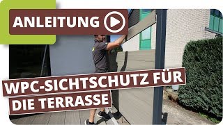 Sichtschutz für die Terrasse mit planeo WPC Zaunelementen [upl. by Anele331]