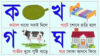 বাংলা ব্যঞ্জনবর্ণ ক খ গ ঘ  Bangla Banjonborno  ক তে কাঠাল  Bangla Ka Kha Ga Gha [upl. by Euqor]