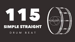 Drum beat 115 bpm  Simple Straight beat [upl. by Ambrose]