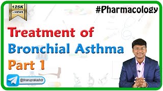 Treatment of Bronchial Asthma  Part 1 pharmacology [upl. by Drucie]