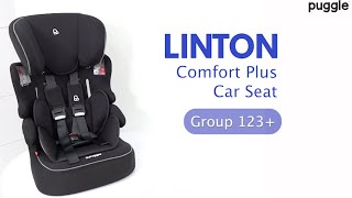 Puggle Linton Comfort Plus Group 123 Car Seat  Features amp Howto Guide [upl. by Atinahs]